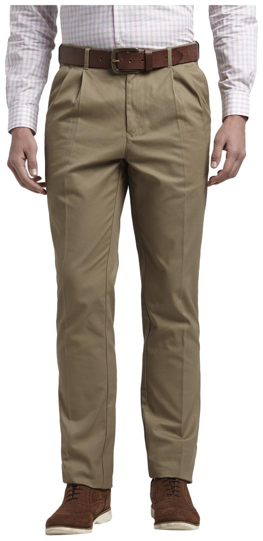 

ColorPlus Men Brown Solid Regular fit Regular trousers