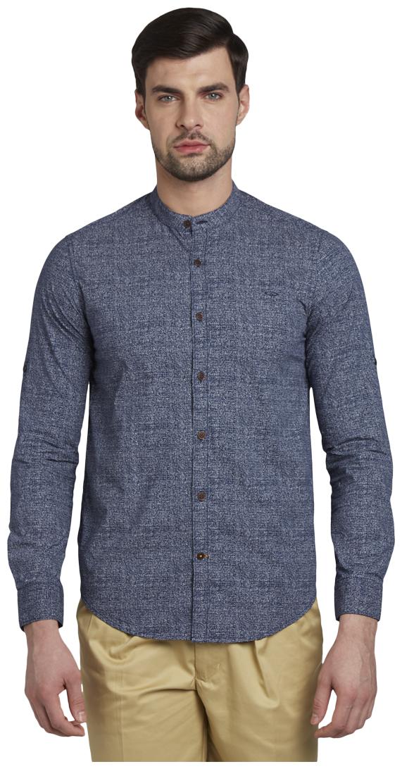 

ColorPlus Men Blue Printed Slim Fit Casual Shirt