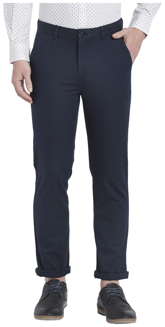 

ColorPlus Men Navy blue Solid Regular fit Regular trousers