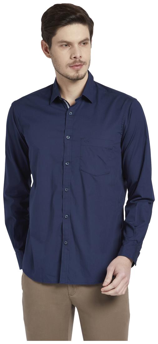 

ColorPlus Men Navy Blue Solid Regular Fit Casual Shirt