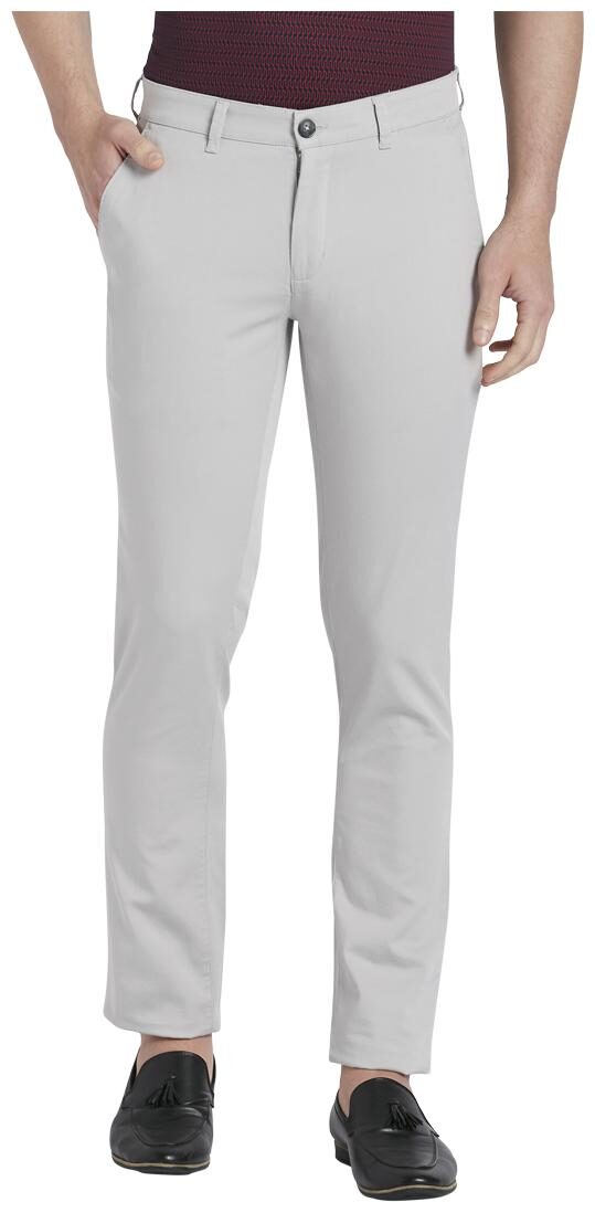 

ColorPlus Men Grey Solid Regular fit Regular trousers