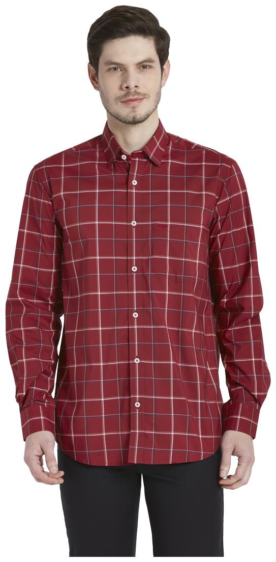 

ColorPlus Men Red Checked Regular Fit Casual Shirt
