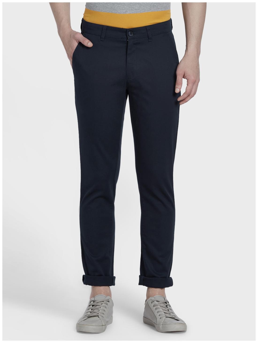 

ColorPlus Men Blue Solid Regular fit Regular trousers