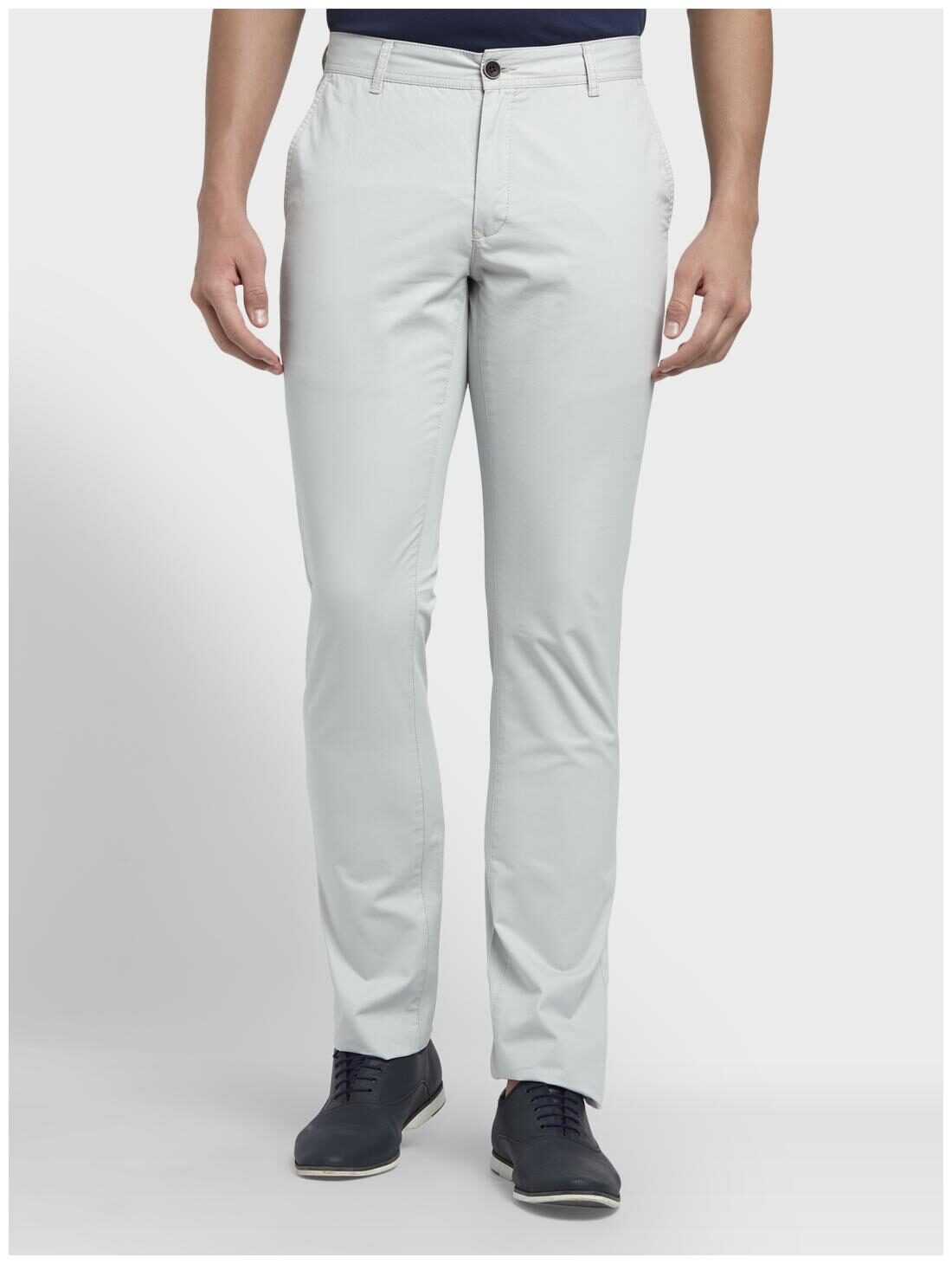 

ColorPlus Men Grey Printed Tapered fit Regular trousers