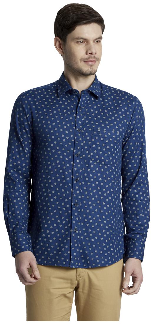

ColorPlus Men Blue Printed Regular Fit Casual Shirt
