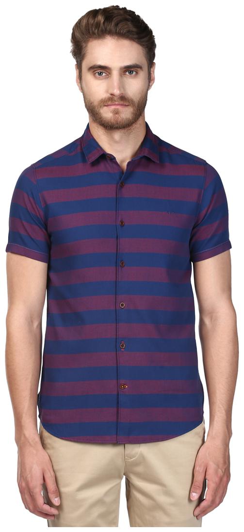 

ColorPlus Men Blue Vertical Stripes Regular Fit Casual Shirt