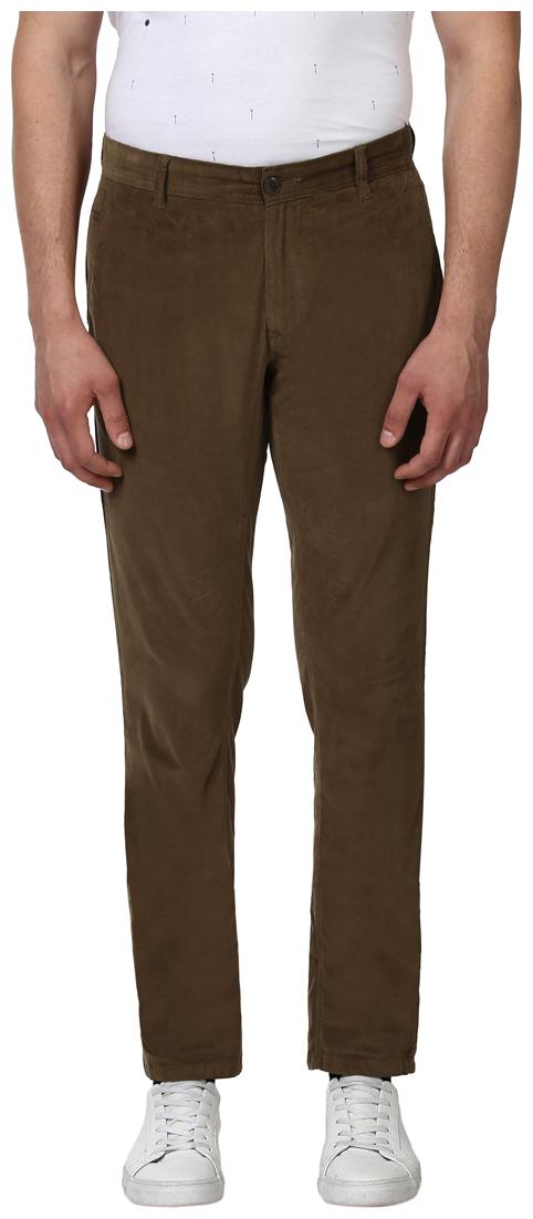 

ColorPlus Men Brown Solid Regular fit Regular trousers