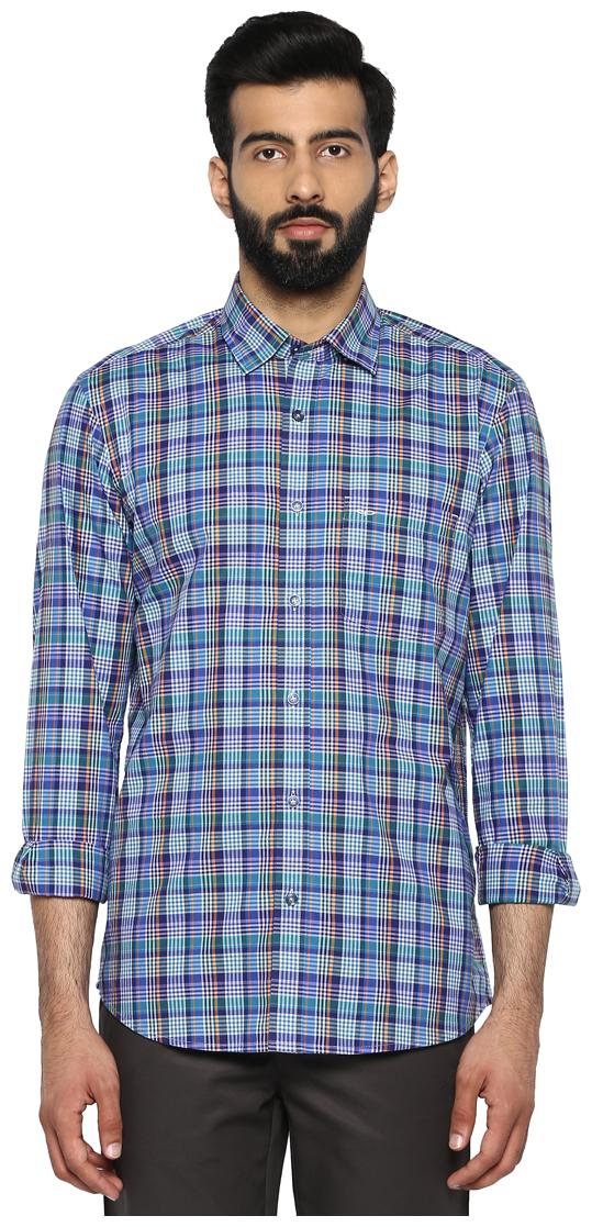 

ColorPlus Men Purple Checked Slim Fit Casual Shirt