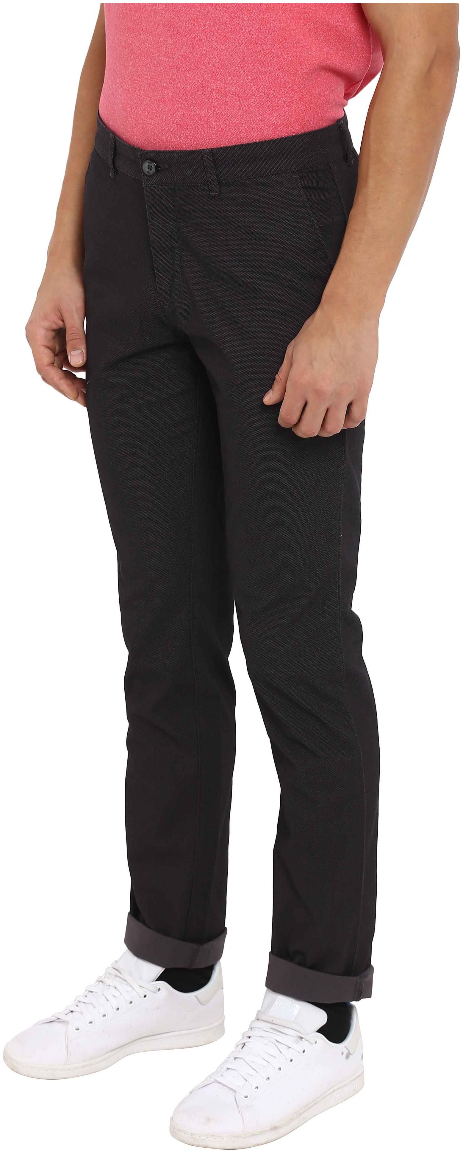 

ColorPlus Dark Grey Regular Fit Casual Trouser