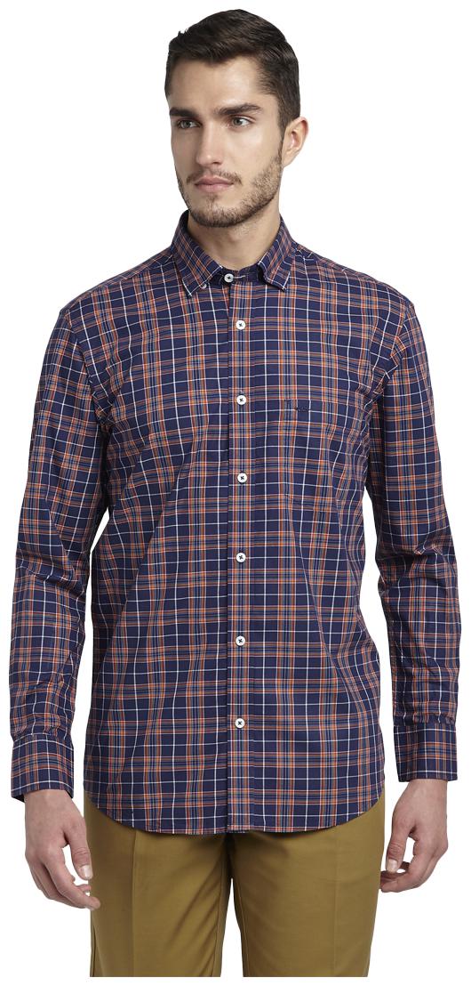 

ColorPlus Men Blue Checked Slim Fit Casual Shirt