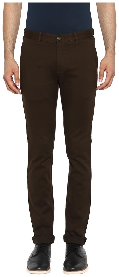 

ColorPlus Men Brown Solid Regular fit Regular trousers