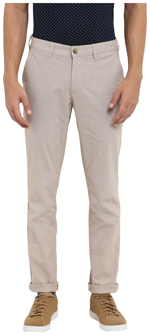 

ColorPlus Men Beige Solid Regular fit Regular trousers