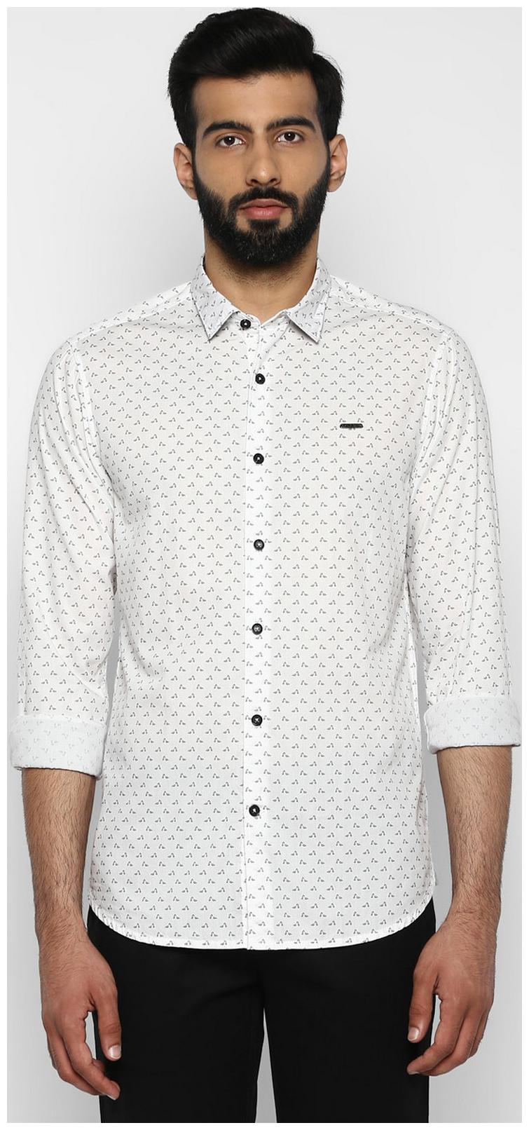 

ColorPlus Men White Printed Regular Fit Casual Shirt