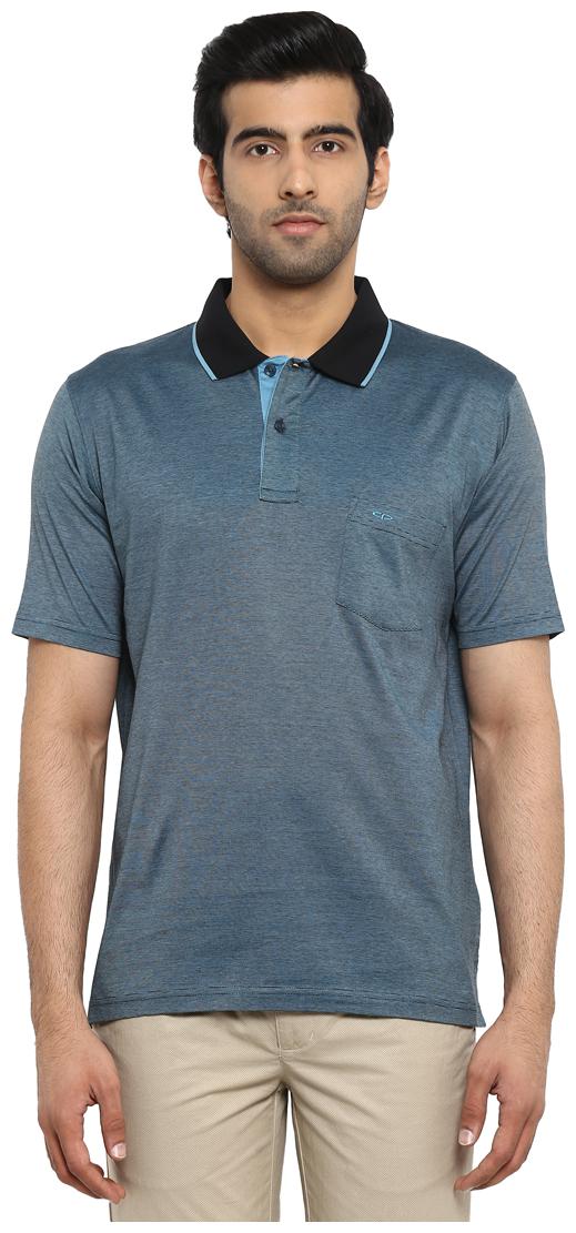 

ColorPlus Men Grey Regular fit Cotton Polo collar T-Shirt - Pack Of 1