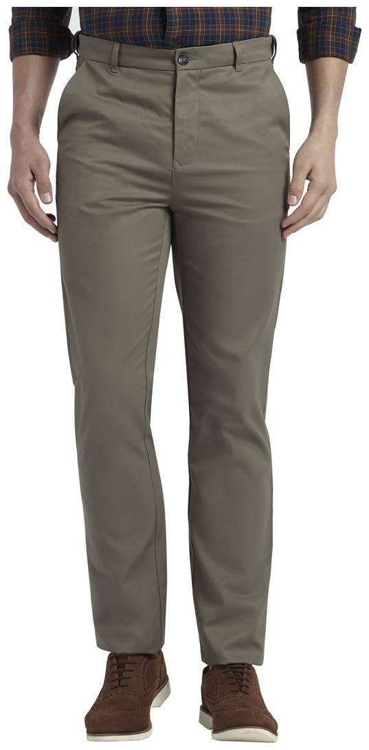 

ColorPlus Men Grey Solid Slim fit Regular trousers
