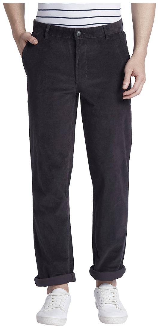 

ColorPlus Men Grey Solid Regular fit Regular trousers