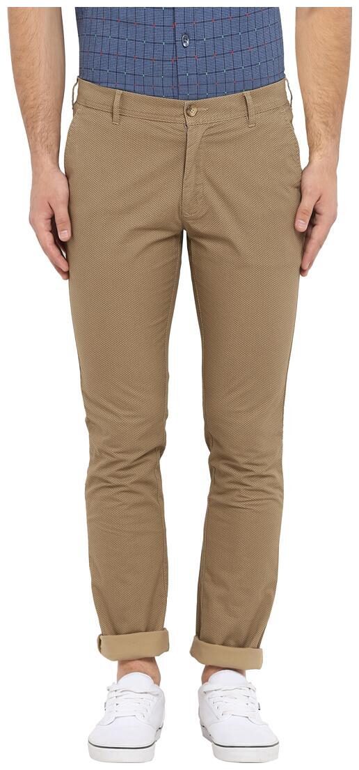 

ColorPlus Men Beige Solid Regular fit Regular trousers