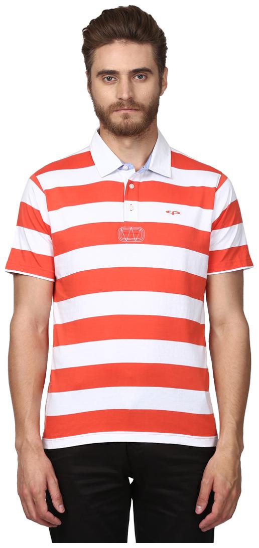 

ColorPlus Men Red Slim fit Cotton Polo collar T-Shirt - Pack Of 1