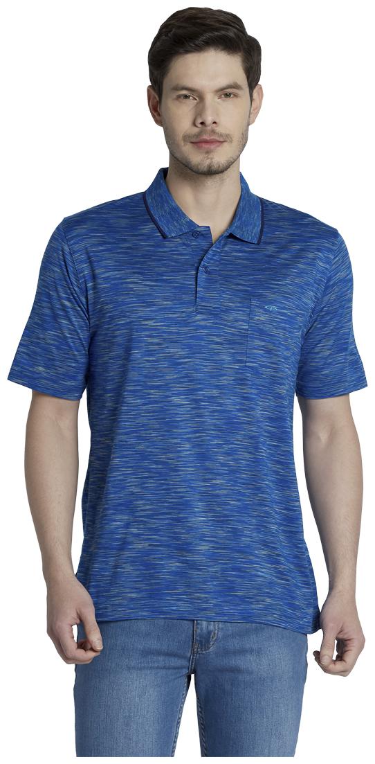 

ColorPlus Men Blue Regular fit Cotton Polo collar T-Shirt - Pack Of 1