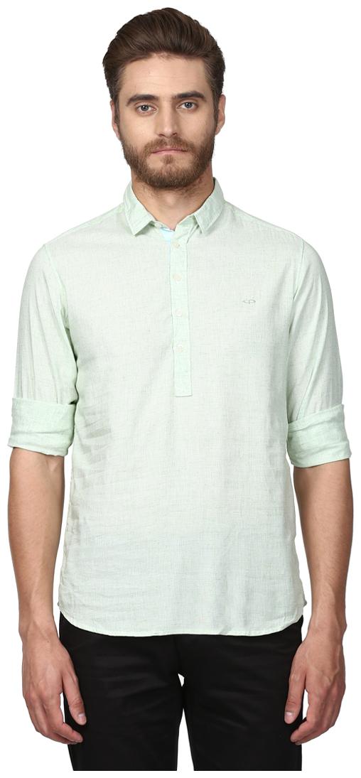 

ColorPlus Men Green Solid Regular Fit Casual Shirt