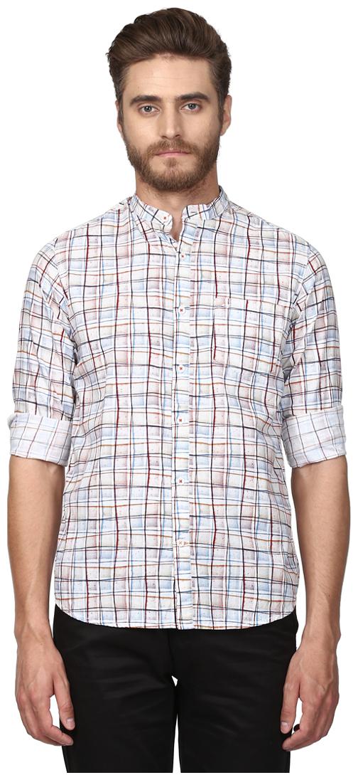 

ColorPlus Men White Printed Regular Fit Casual Shirt