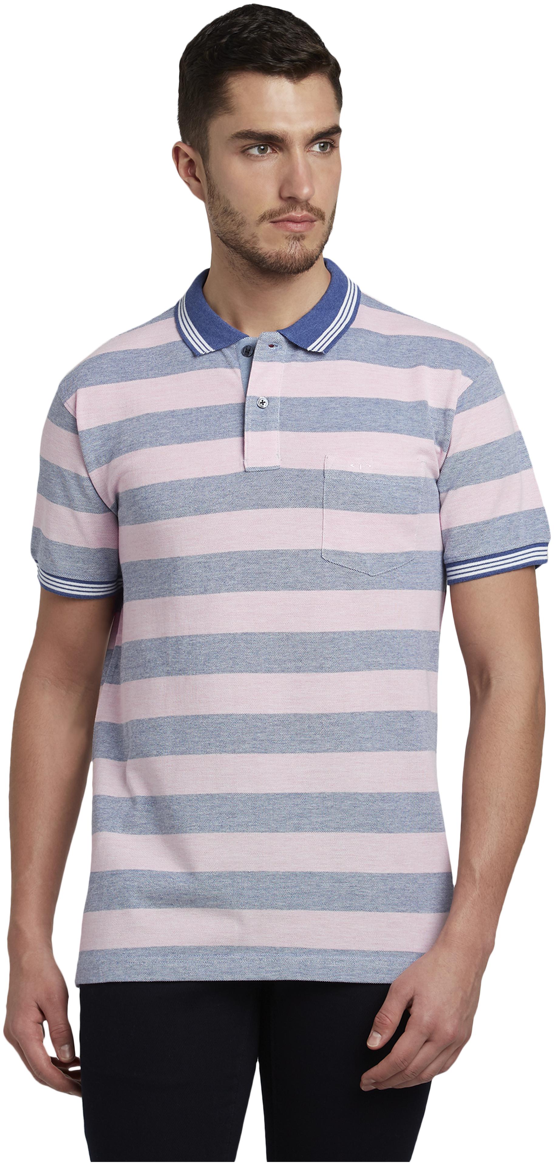 

ColorPlus Men Red Regular fit Cotton Polo collar T-Shirt - Pack Of 1