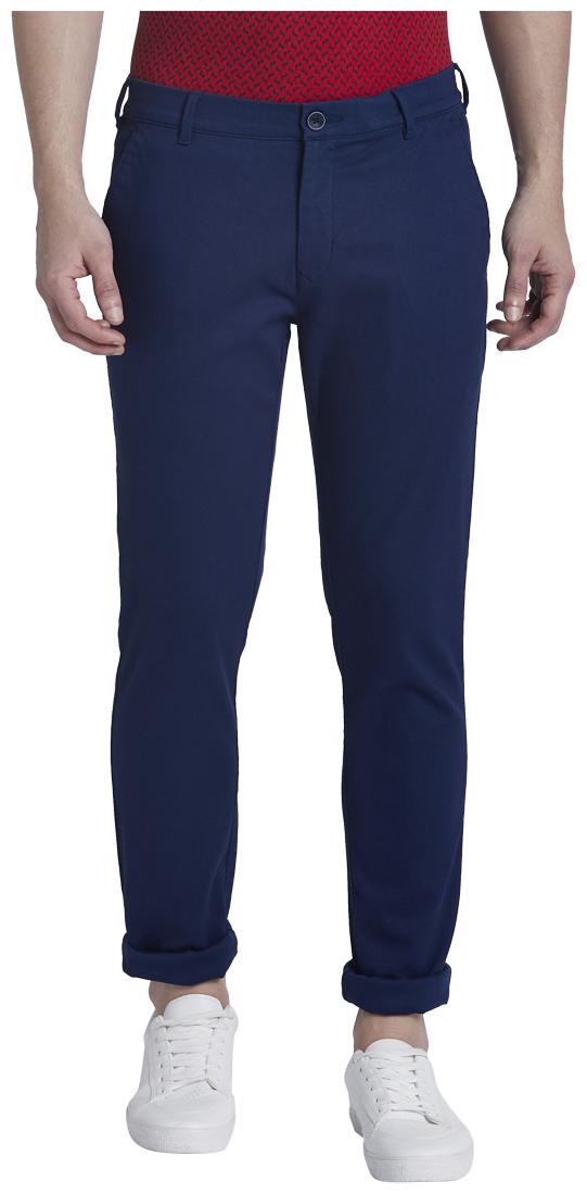 

ColorPlus Men Blue Solid Regular fit Regular trousers