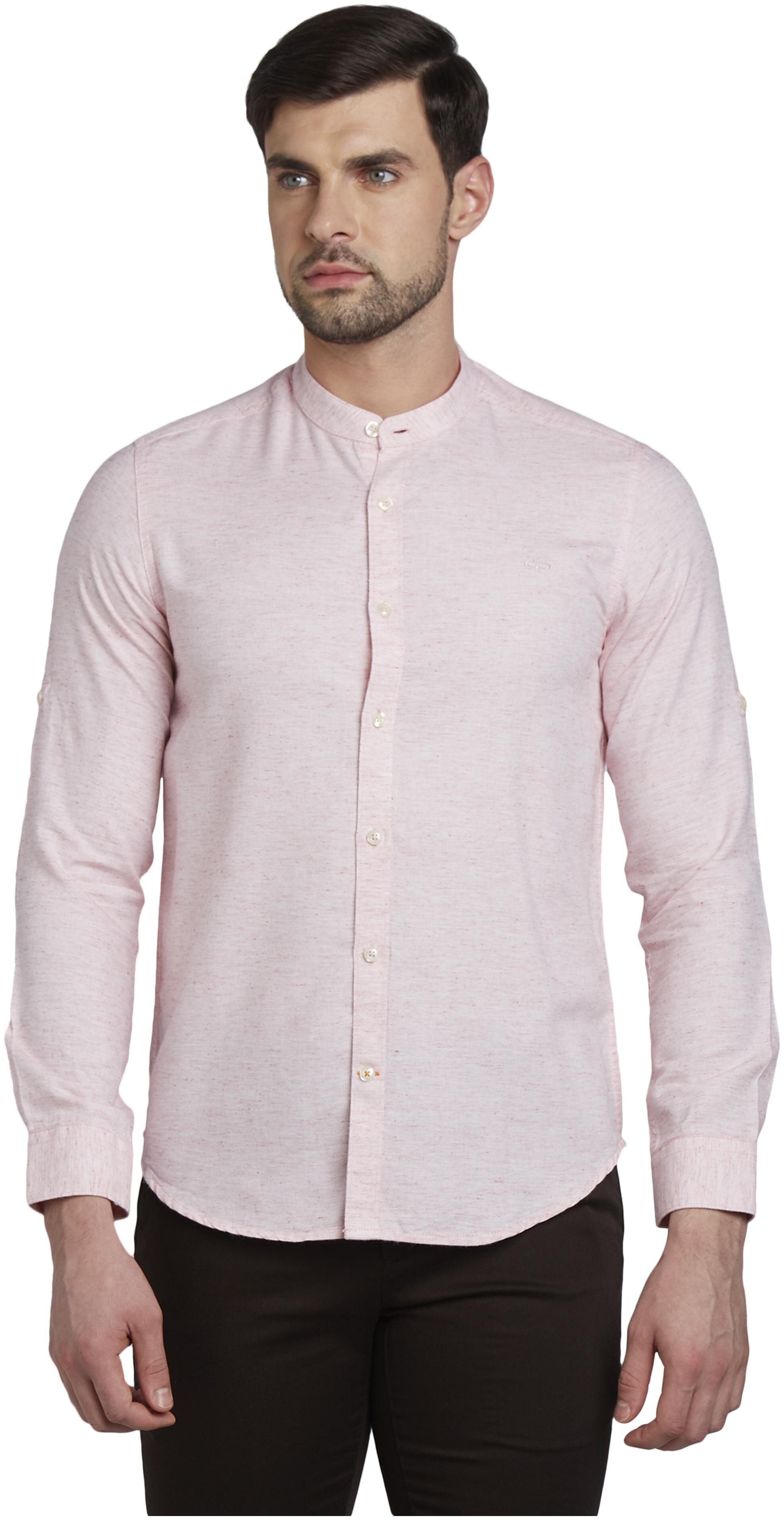 

ColorPlus Men Pink Solid Slim Fit Casual Shirt