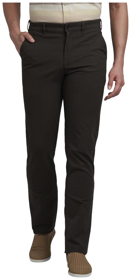 

ColorPlus Men Brown Solid Tapered fit Regular trousers