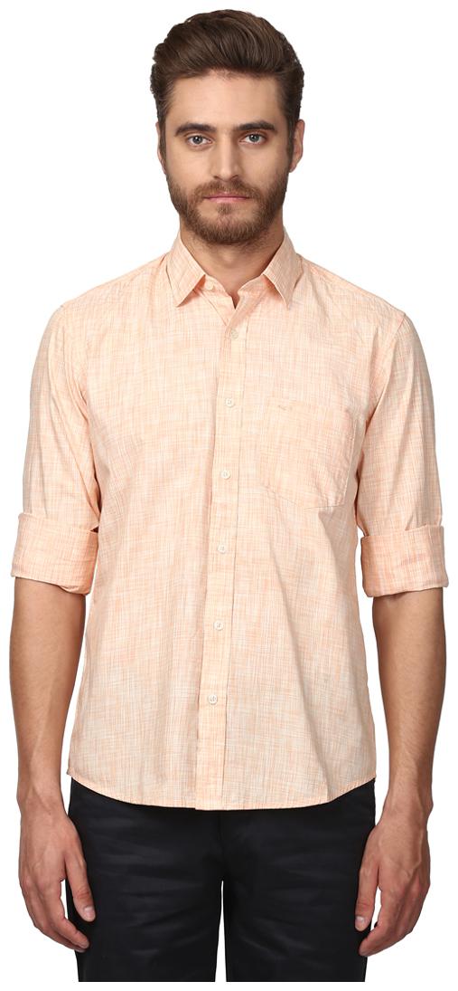 

ColorPlus Men Orange Solid Regular Fit Casual Shirt