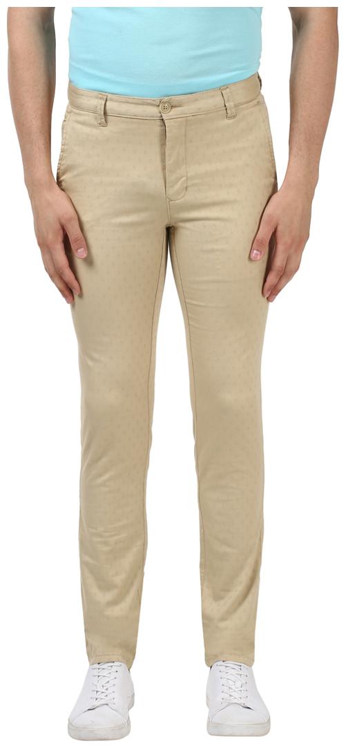 

ColorPlus Men Beige Solid Tapered fit Regular trousers