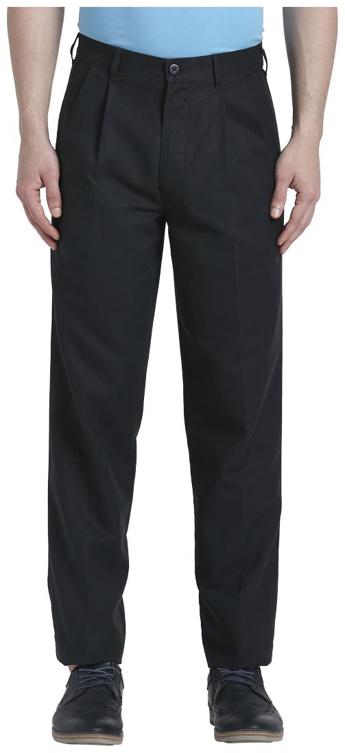 

ColorPlus Men Black Solid Regular fit Regular trousers