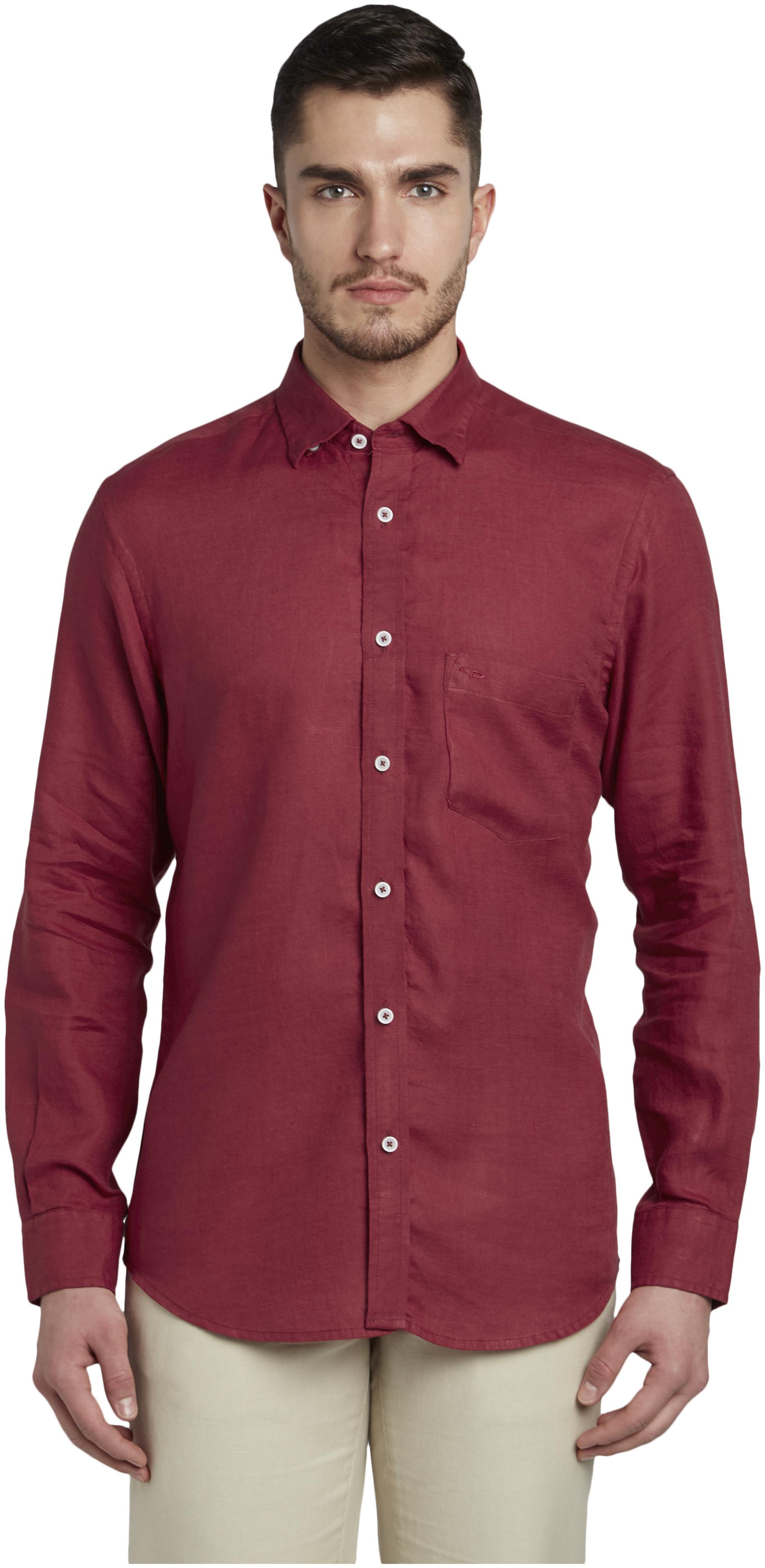 

ColorPlus Men Red Solid Regular Fit Casual Shirt