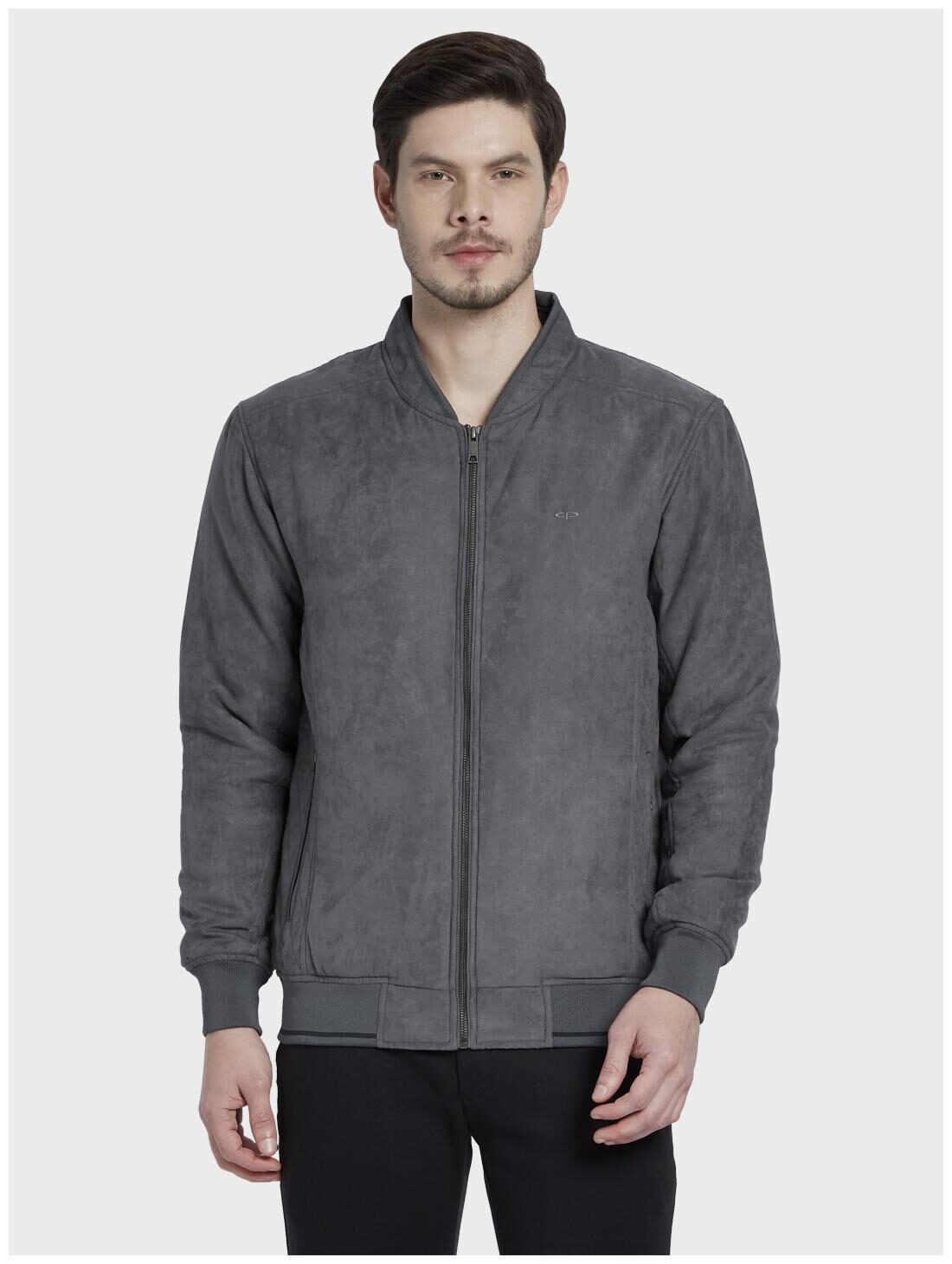 

ColorPlus Men Polyester Bomber Jacket Grey