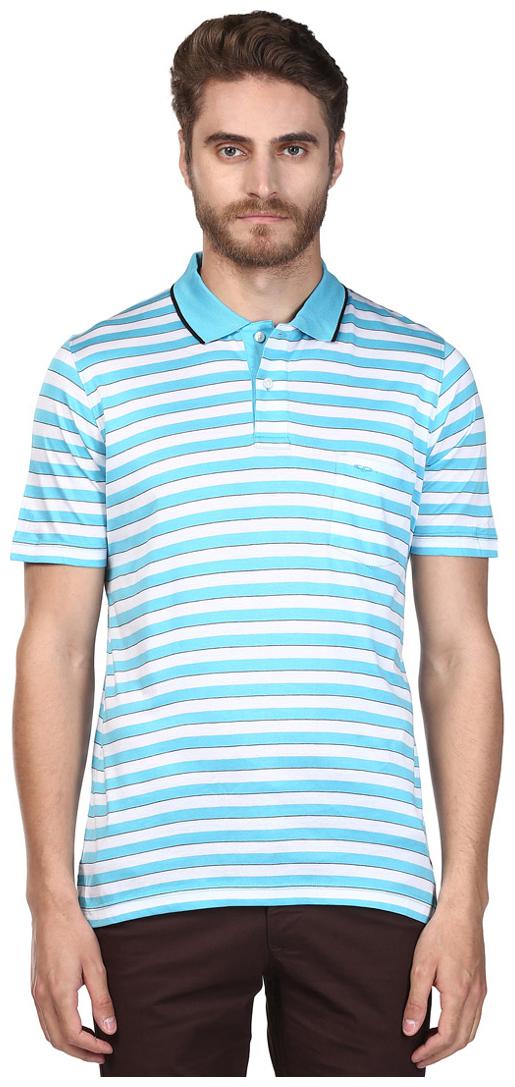 

ColorPlus Men White Regular fit Cotton Polo collar T-Shirt - Pack Of 1