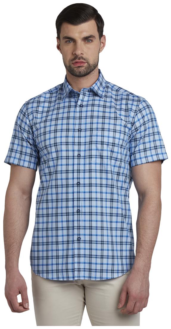 

ColorPlus Men Blue Checked Regular Fit Casual Shirt
