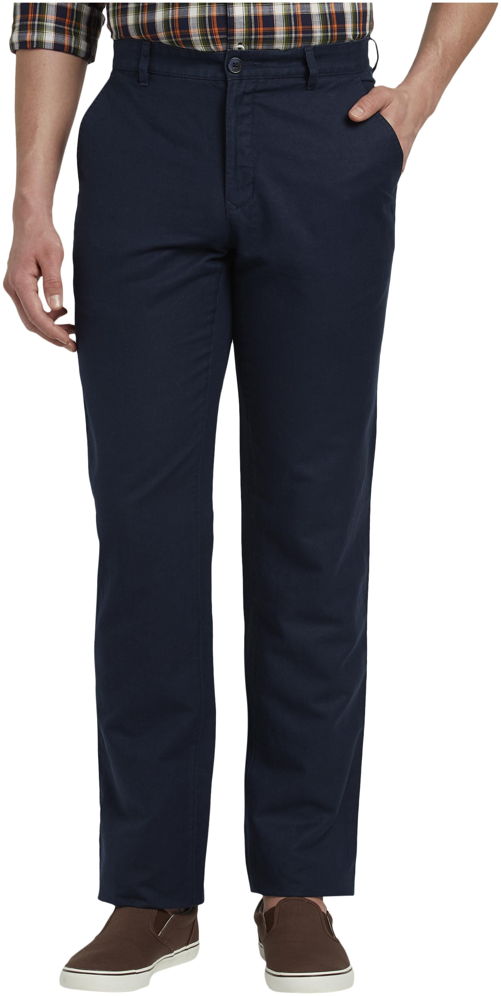 

ColorPlus Men Navy blue Solid Tapered fit Regular trousers