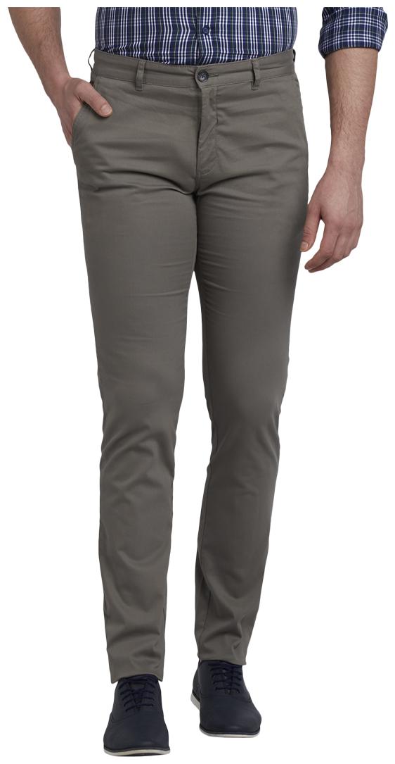 

ColorPlus Men Grey Solid Regular fit Regular trousers