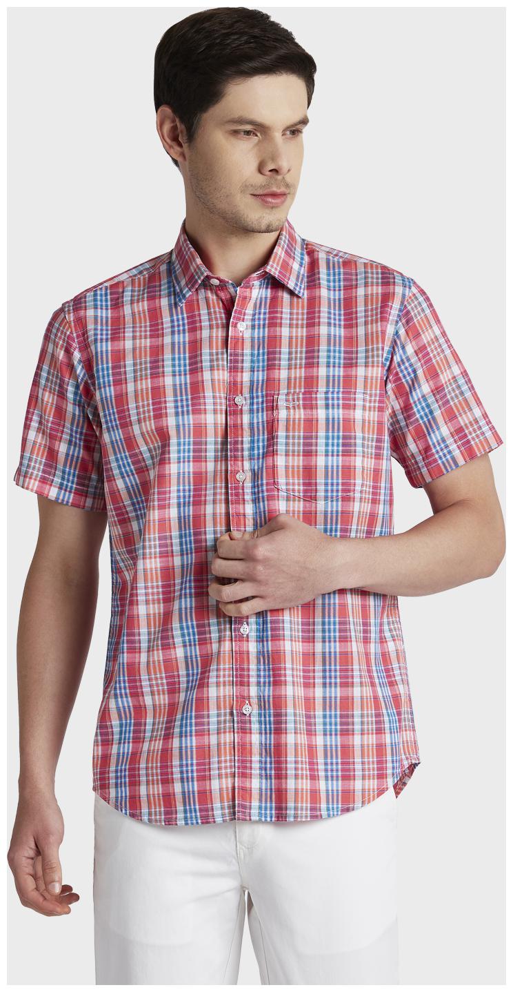 

ColorPlus Men Red Checked Regular Fit Casual Shirt
