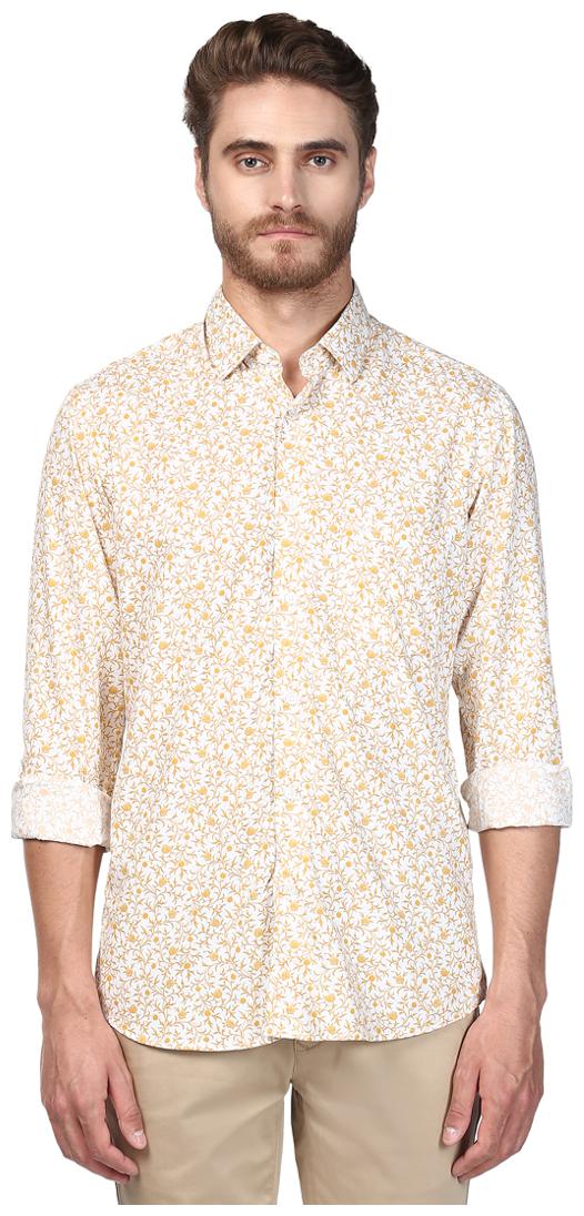 

ColorPlus Men Yellow Printed Regular Fit Casual Shirt