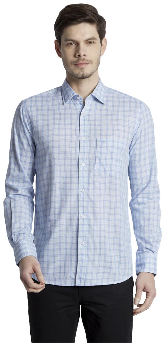 

ColorPlus Men Blue Checked Regular Fit Casual Shirt