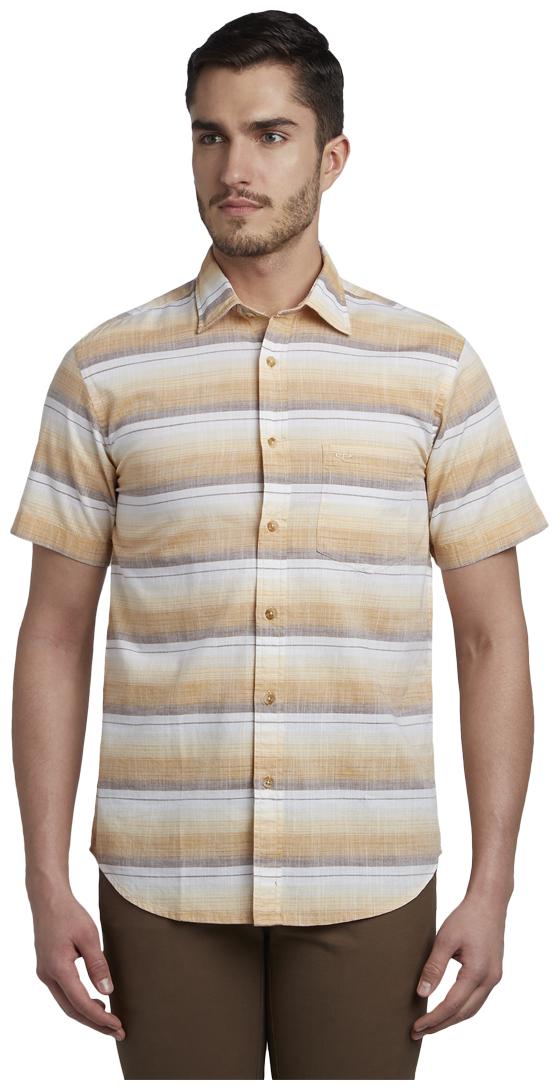 

ColorPlus Men Yellow Solid Regular Fit Casual Shirt