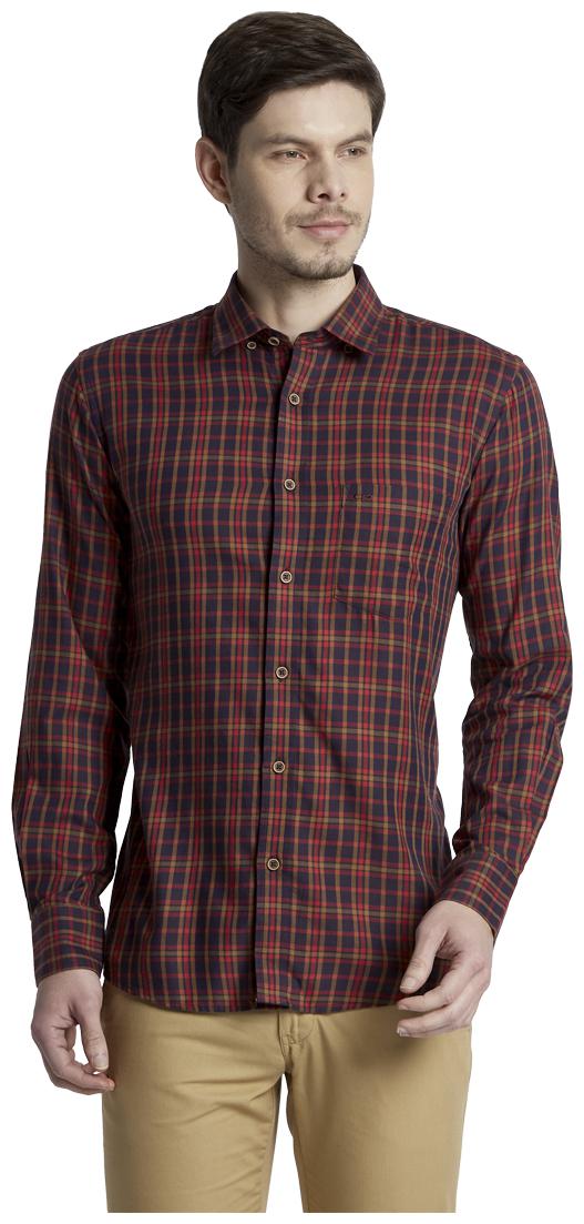 

ColorPlus Men Red Checked Regular Fit Casual Shirt