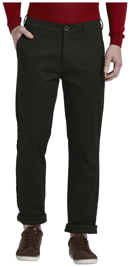 

ColorPlus Men Brown Solid Regular fit Regular trousers
