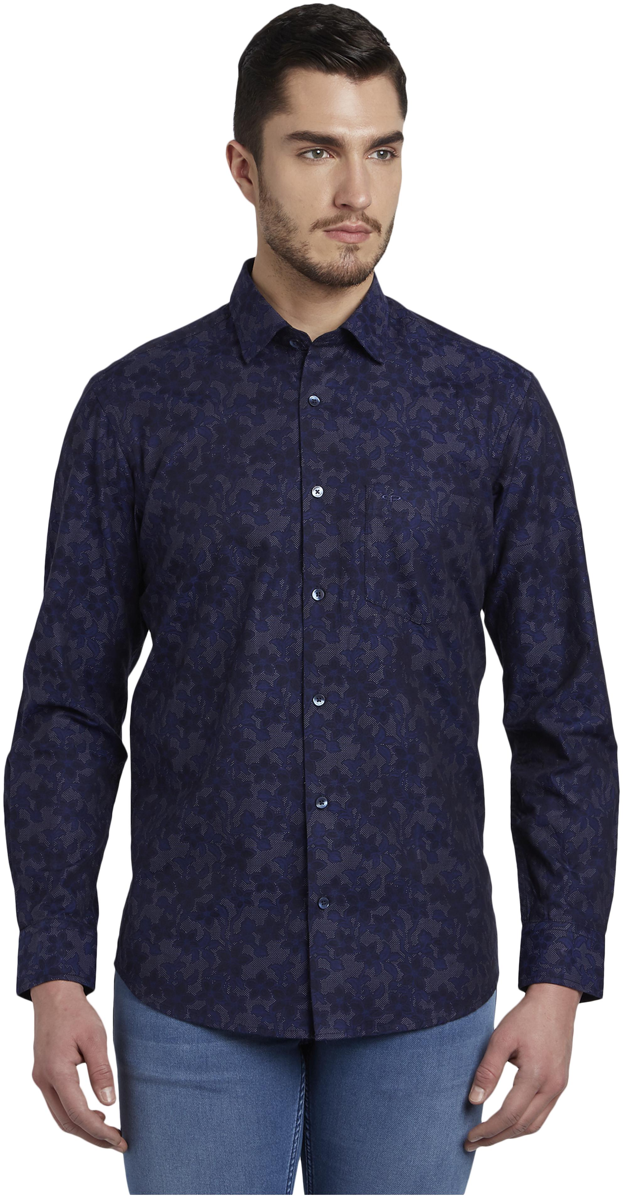 

ColorPlus Men Blue Solid Regular Fit Casual Shirt