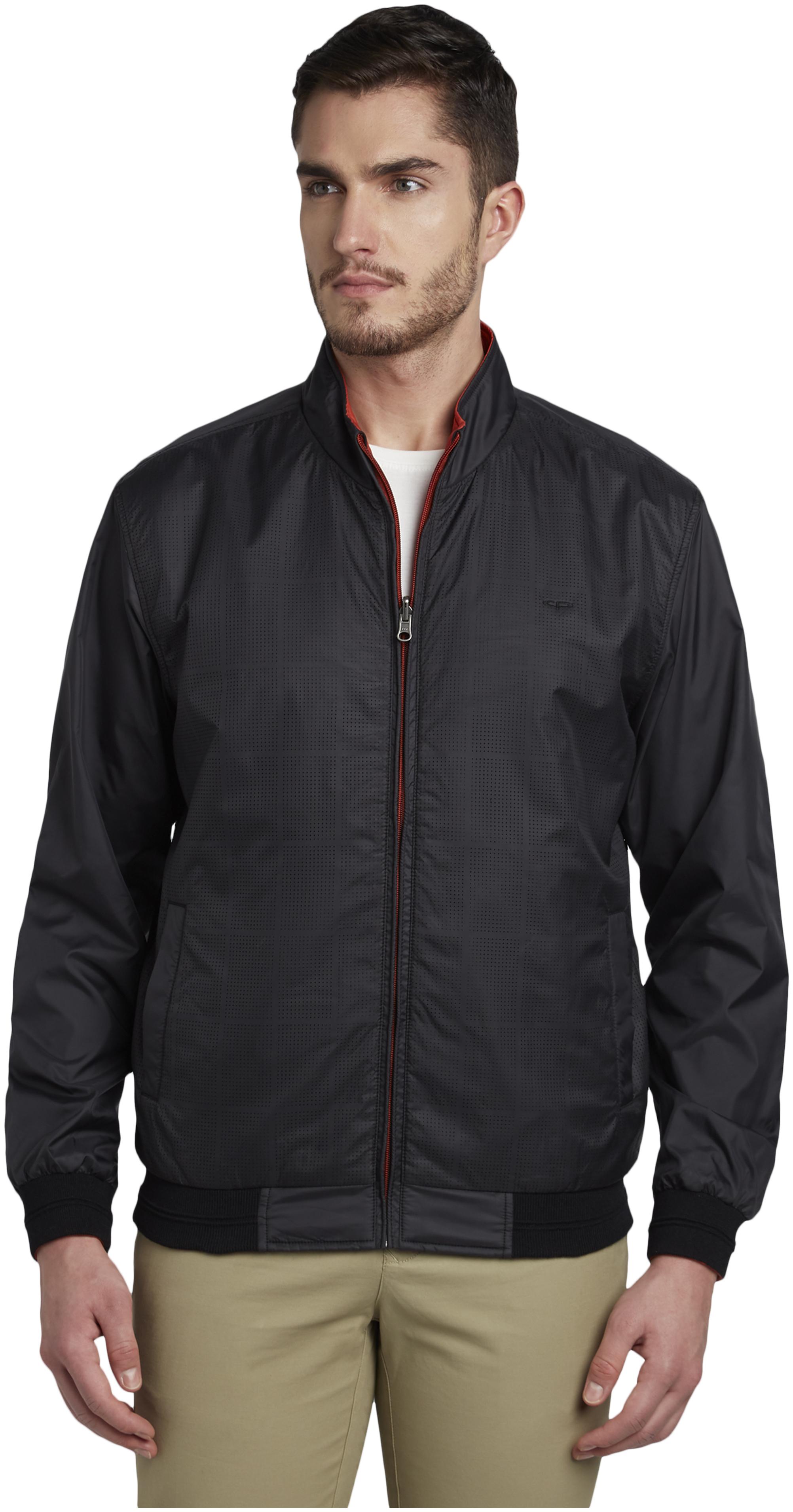 

ColorPlus Men Polyester Bomber Jacket Black color