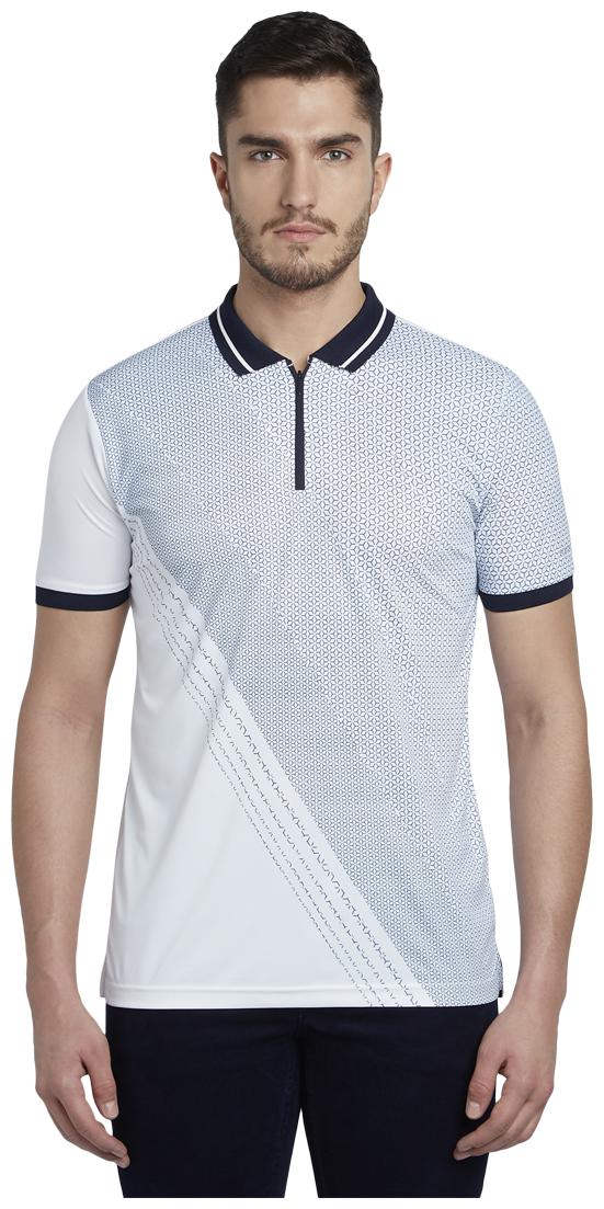 

ColorPlus Men White Regular fit Polyester Polo collar T-Shirt - Pack Of 1