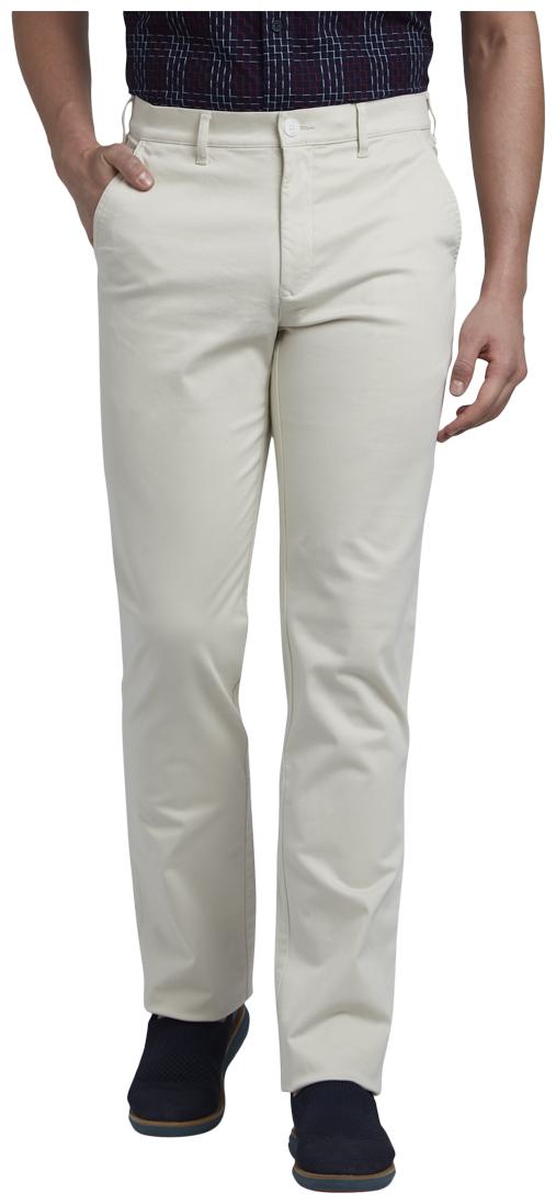 

ColorPlus Men White Checked Tapered fit Regular trousers