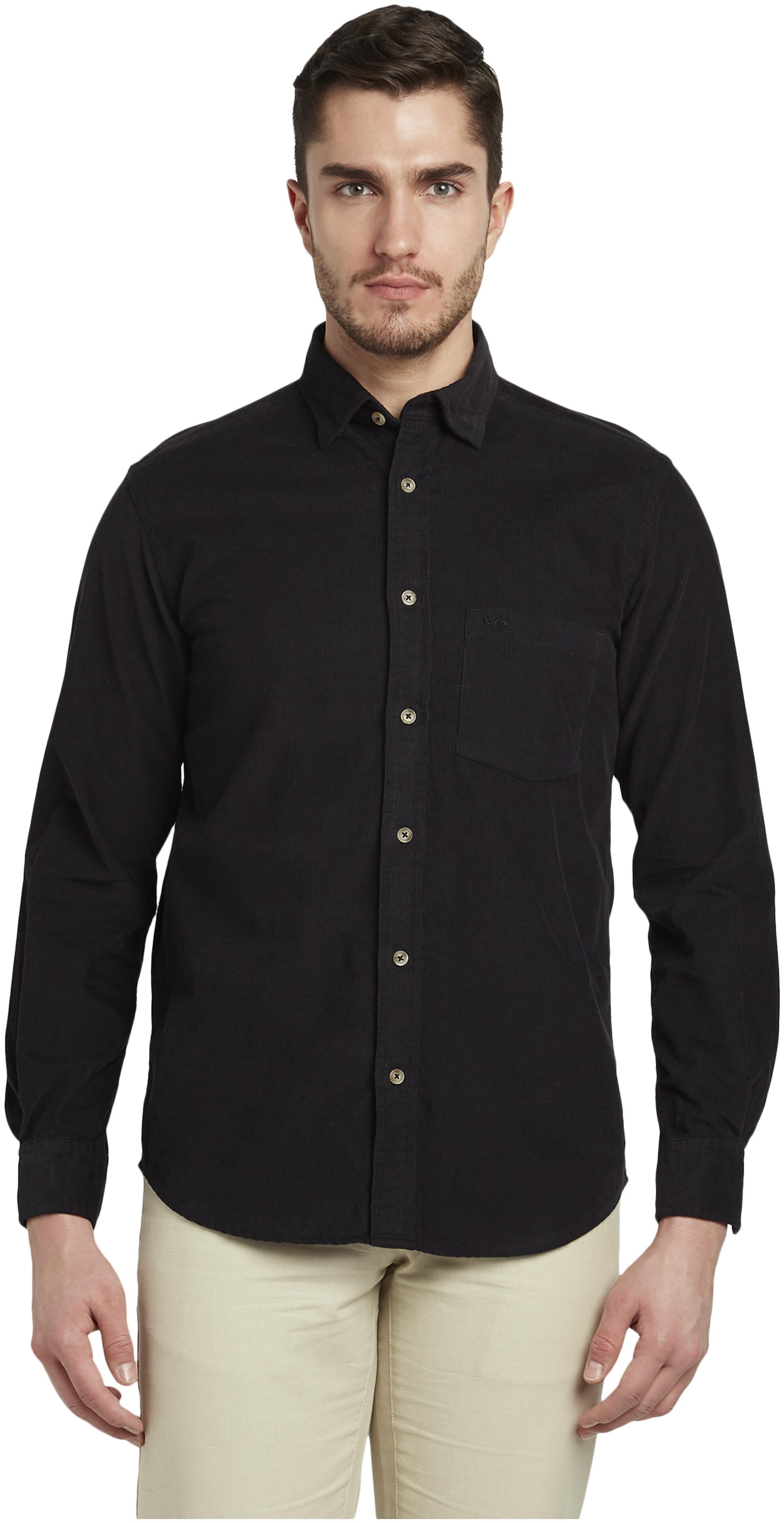 

ColorPlus Men Black Solid Regular Fit Casual Shirt