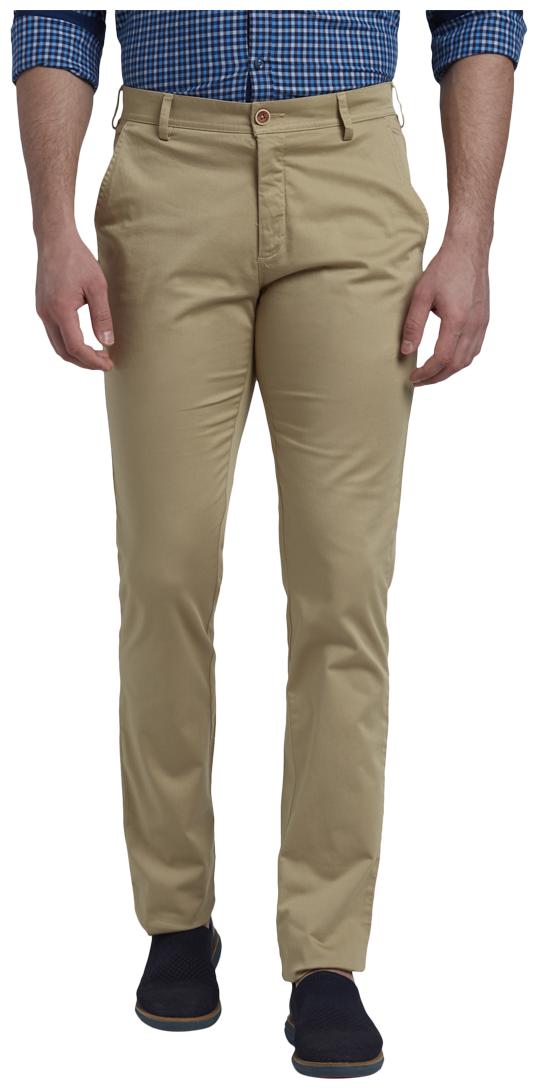 

ColorPlus Men Beige Solid Regular fit Regular trousers